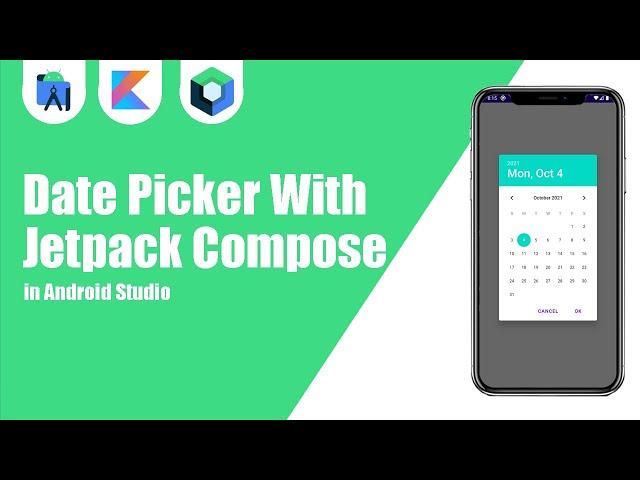 Date Picker With Jetpack Compose in Android Studio | Kotlin | Jetpack Compose | Android Tutorials