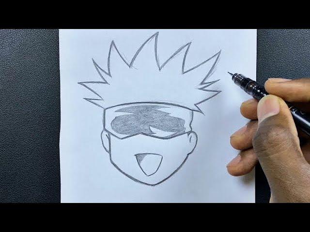 Easy to draw | how to draw satoru gojo easy step-by-step