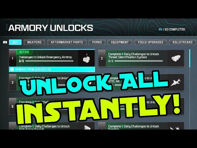 Complete All Armory Unlock Challenges INSTANTLY In MW3 & Warzone