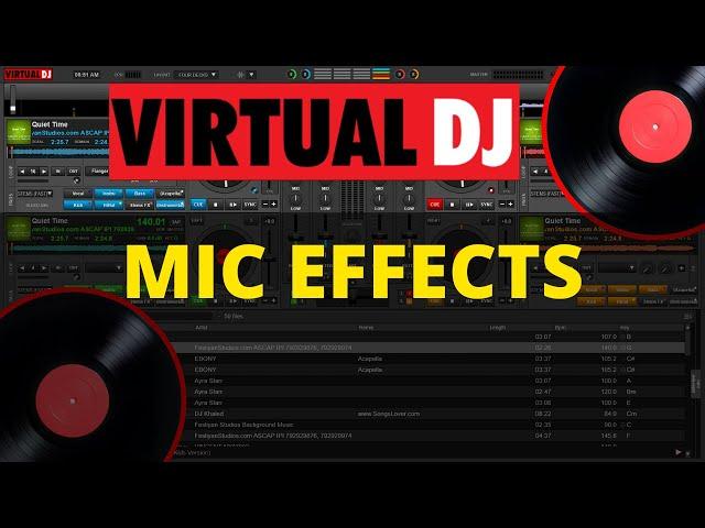 VirtualDJ 2023: How to Apply MICROPHONE Effects [Mic FX] ️