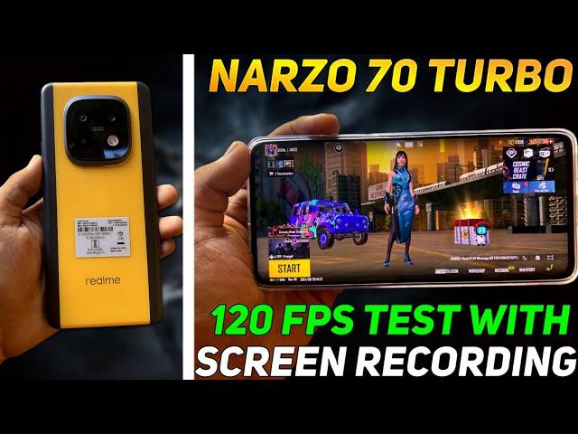 REALME NARZO 70 TURBO BGMI 120 FPS TEST WITH SCREEN RECORDING | FRAMDROP AND HEATING 