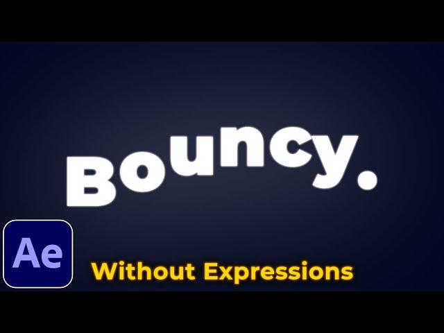 Text Bounce Effect Tutorial in After Effects | No Expressions