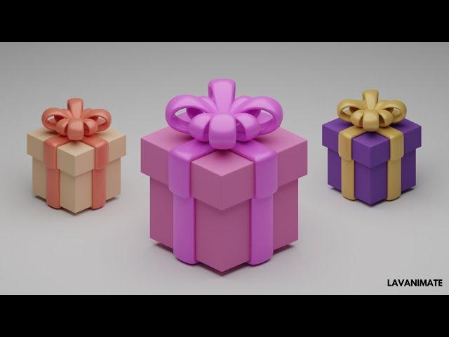 TUTORIAL MODELING 3D KOTAK KADO  DI BLENDER | TUTORIAL PEMULA BLENDER 3D