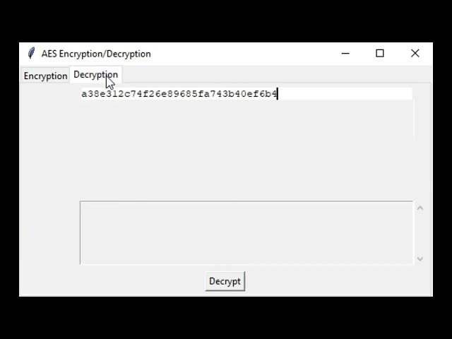 AES Encryption/Decryption Python project