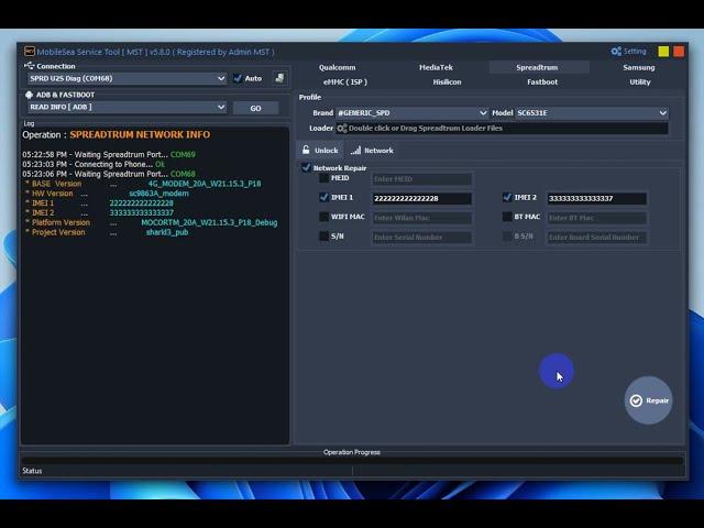 How to repair all Spreadtrum / Unisoc  IMEI via Diag Mode