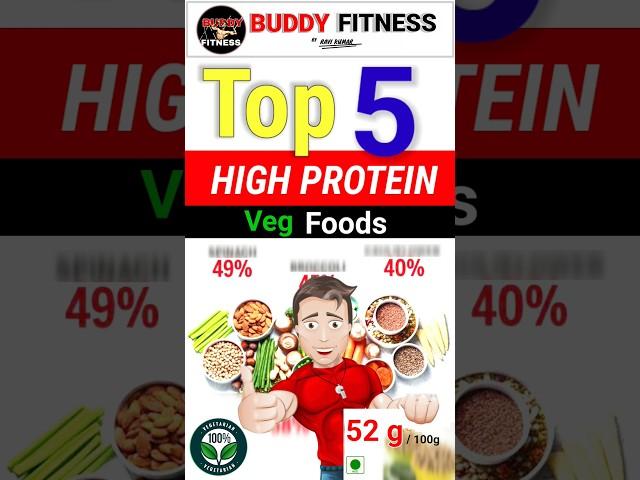 High Protein Foods | Top 5 | Vegetarian | @BuddyFitness