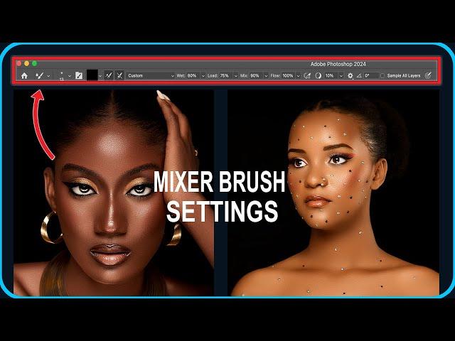 The best Mixer brush Settings For Skin retouching - Adobe Photoshop