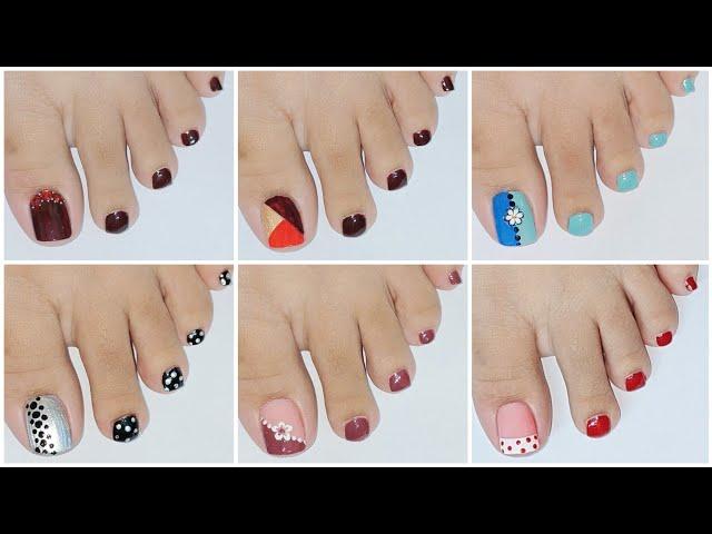 Best toe nail art designs for beginners | Diy pedicure at home! Nail delights 