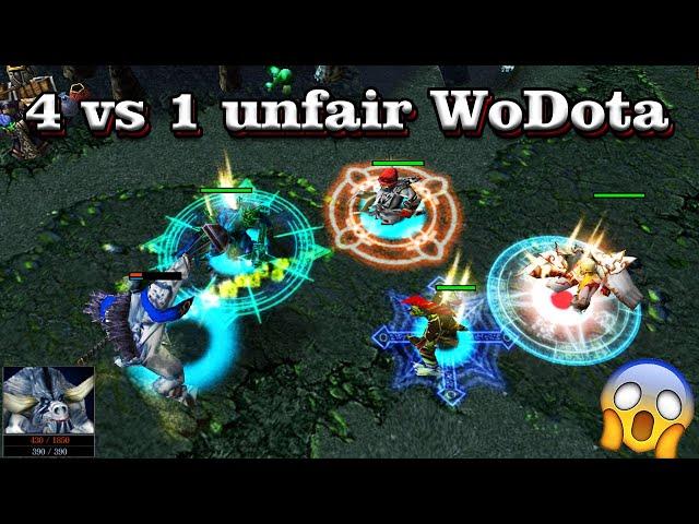 4 vs 1 unfair moment Barathunter DotA - WoDotA Top 10 by Dragonic