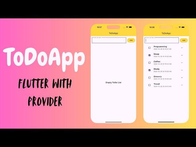 Flutter ToDoApp Tutorial with Provider