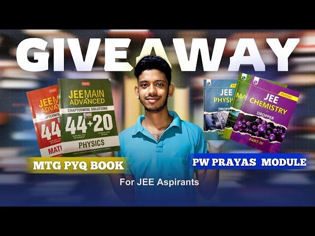 Giveaway For JEE Aspirants | PW Modules & MTG Pyq Book | IIT-JEE