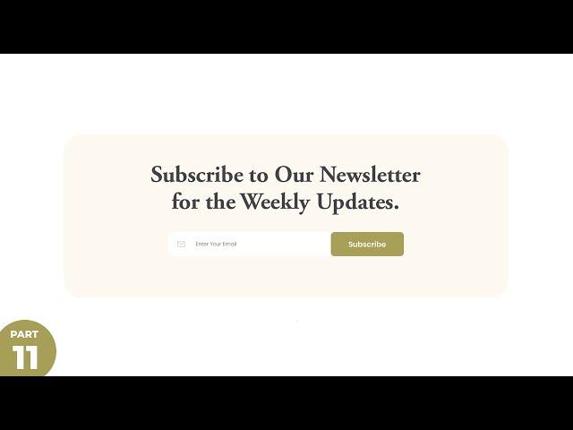 Designing a Newsletter Subscription Section using HTML and CSS  : How to Create a Website - Part 11