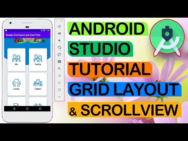 Card Layout (Design) Tutorial with Android studio Grid - Android app Design Tutorial