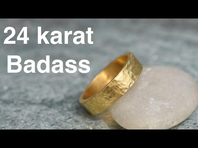 Beefy, Brawny, Badass: Making a Man's 24k Gold Wedding Ring