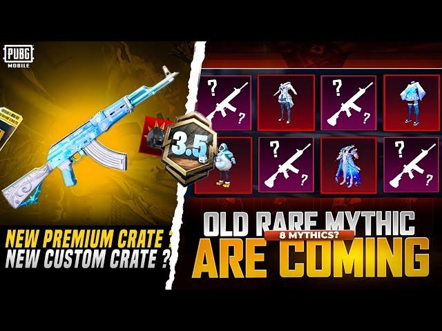 New Premium Our Custom Crate | Old Rare 7 Mythic Are Back | Glacier Crate All Glacier Items | PUBGM