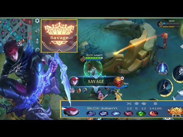 SAVAGE!! JULIAN GAMEPLAY + BEST BUILD - SANGCHI | MLBB