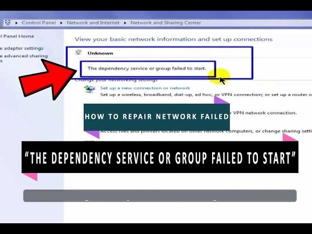 The dependency service or group failed to start (Windows 10)