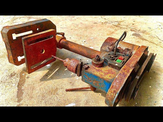 Restoration Mild Steel Bench Drilling Machine Japan old - Repair ELECTRIC TOOLS ACCESSORIES Rusty