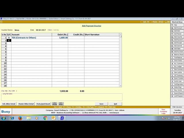 Implementing TDS in BUSY 18 | Busy Software | Busy Accounting Software