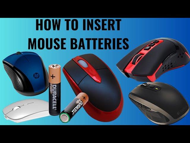 How to insert or replace batteries in a wireless mouse