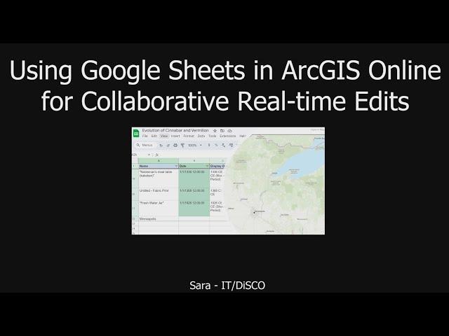 Using Google Sheets in ArcGIS Online for Collaborative Real-time Edits