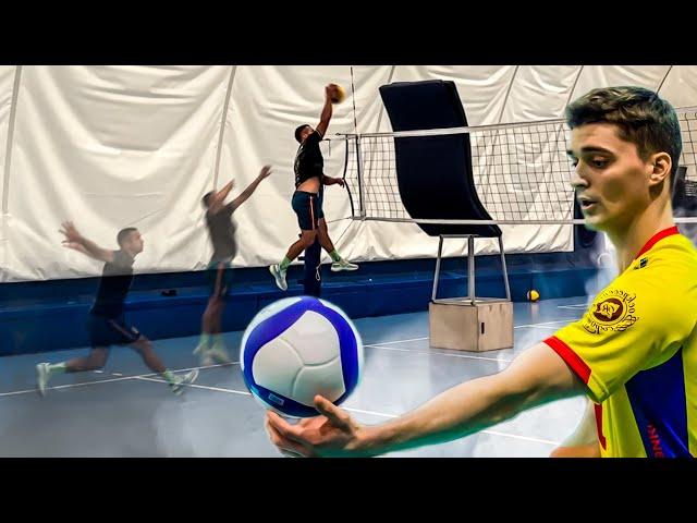 Отработка Нападающего Удара С Профессиональным Игроком | Как Нападать В Волейболе | Не Мастер Спорта