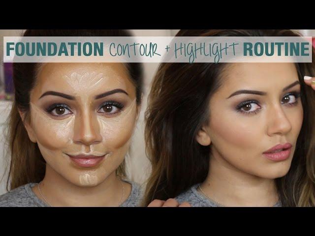 Tutorial | Foundation Contour & Highlight Routine | Kaushal Beauty