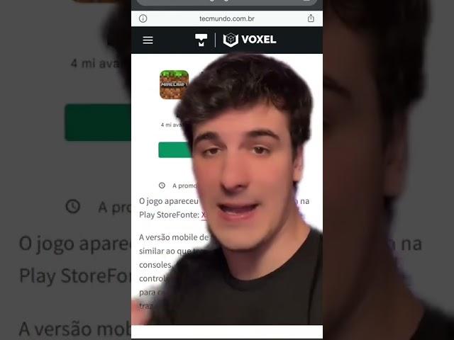 MINECRAFT DE GRAÇA NA PLAY STORE!