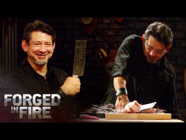 THE BUTCHER'S CLEAVER SLICES THROUGH BONE | Forged in Fire (Season 8)