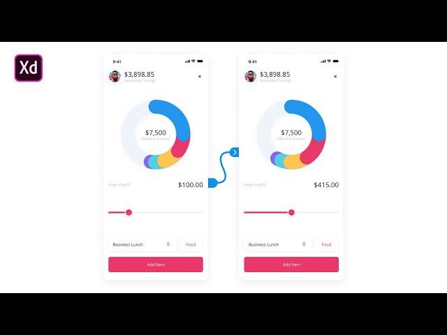 Adobe XD Auto Animate App Design - Tutorial