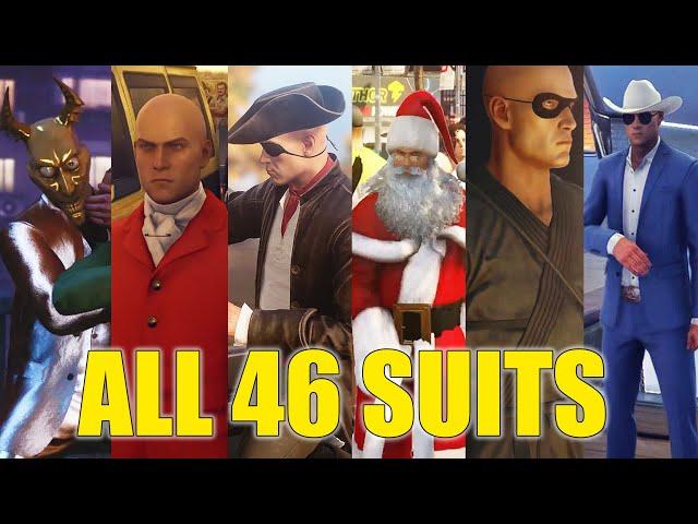 ALL 46 HITMAN Suits & Costumes (Every Suit and All DLC Suits) HITMAN 3