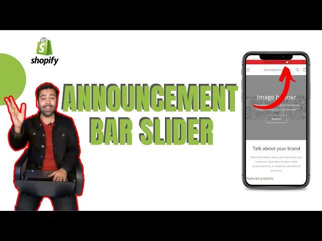 How To Add Announcement Bar Slider - Shopify Dawn Theme