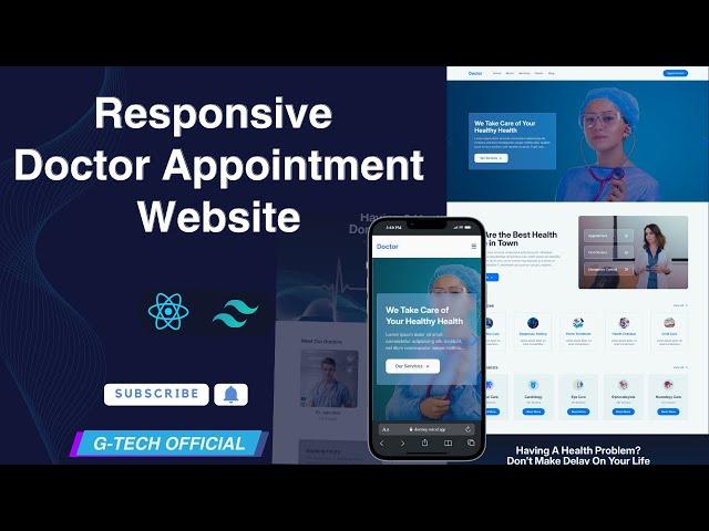 Doctor Appointment Booking Website in reactjs & tailwind css