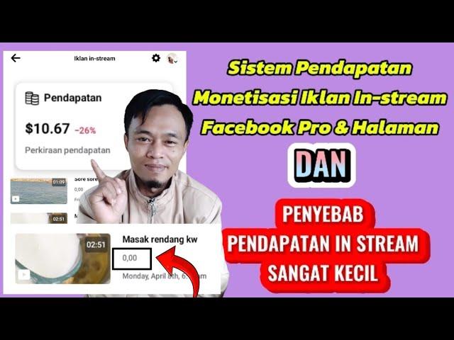 Sistem Pendapatan Iklan In-stream Facebook || Penyebab Pendapatan In Stream $0,00