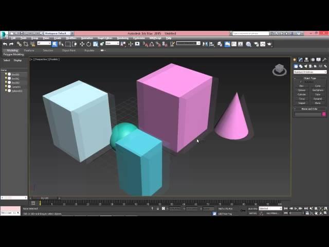 3ds Max для начинающих  1 урок ( интерфейс и создание фигур )