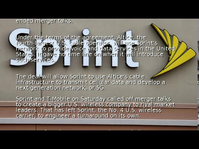 Altice USA, Sprint agree to wireless partnership