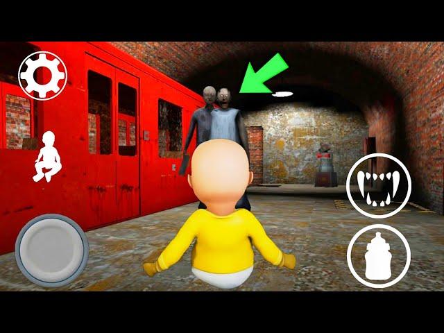 ESCAPING AS “THE BABY IN YELLOW”  IN GRANNY 3 TRAIN ESCAPE ON HARD MODE!