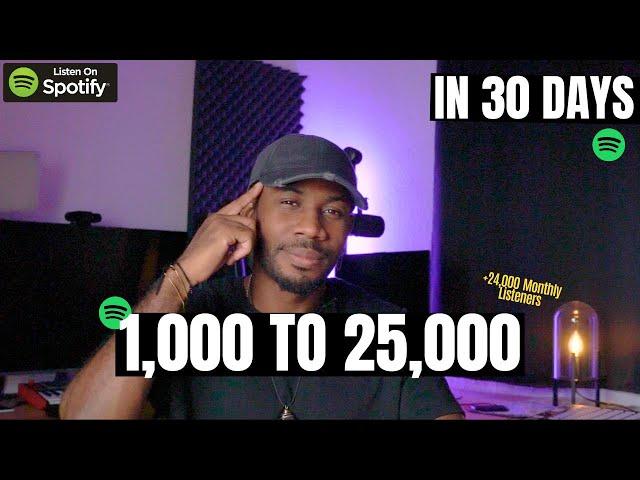 From 1,000 To 25,000 Monthly Spotify Listeners In 30 Days