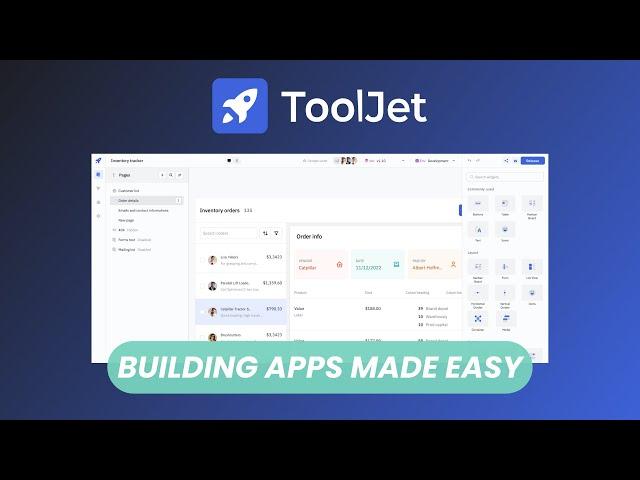 ToolJet: Free Open-source Low-Code App Builder