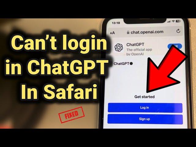 Unable to login on ChatGPT in safari on iPhone : Fix