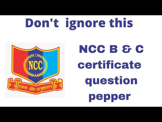 ncc pepper b& C  certificat