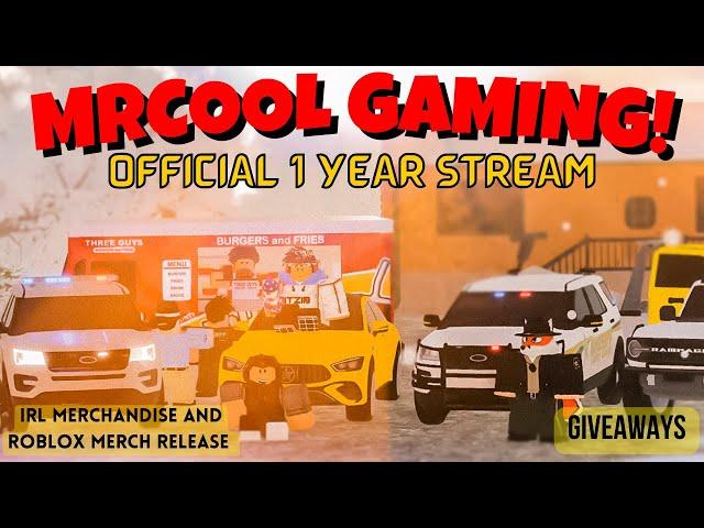 1 Year of MrCool Gaming Official Stream! *IRL Merchandise, Roblox Merchandise release and MORE!*