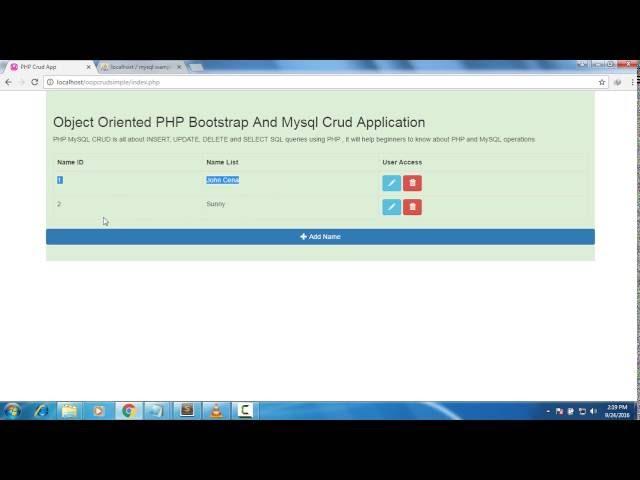 Object Oriented PHP Bootstrap & Mysql CRUD Part 3