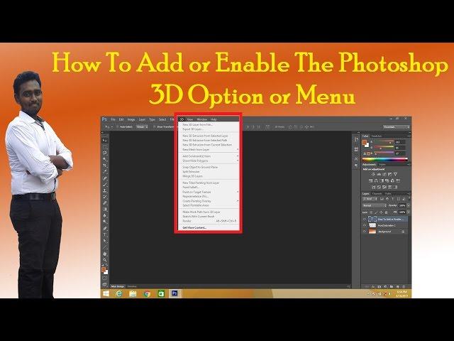 How to add or enable the photoshop CS6 Extended 3d option or menu || 100% woking