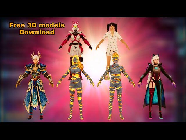 Prisma3D Blender Free Download 3D Models for PUBG Characters