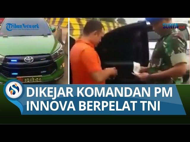 UGAL-UGALAN DI TOL, Innova Berplat TNI Gunakan Sirine dan Lampu Strobo Dikejar Denpom