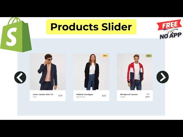 Add Product Slider on Shopify Store Quickly | Without App | Copy & Paste Code  FREE