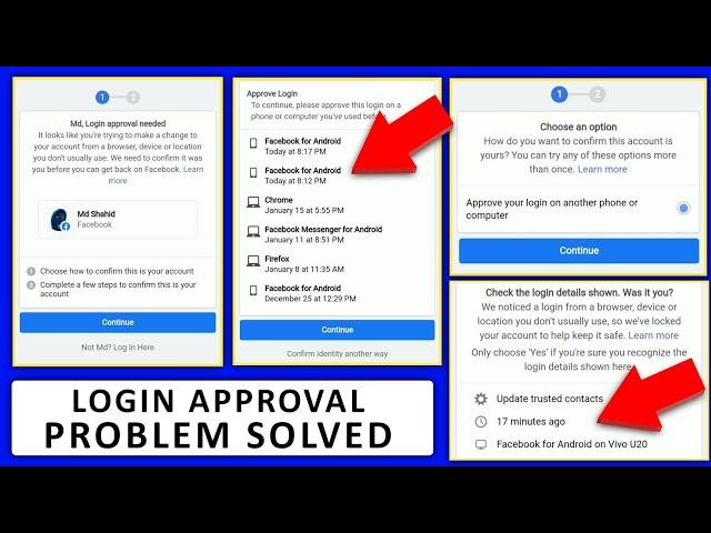 facebook login was not approved problem solved | approve your login on another phone or computer