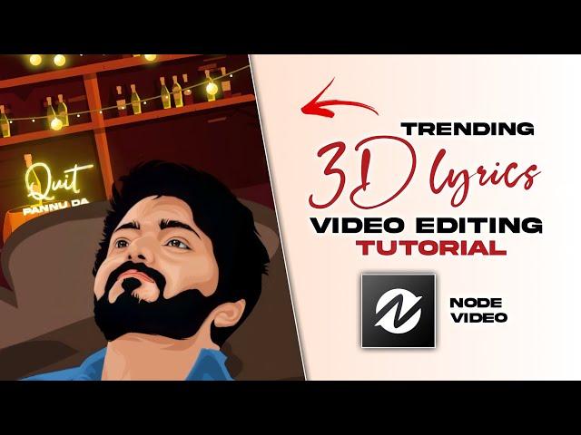 Trending 3D Lyrics video editing like Ae  Node video Tutorial in tamil | Crazy Tech