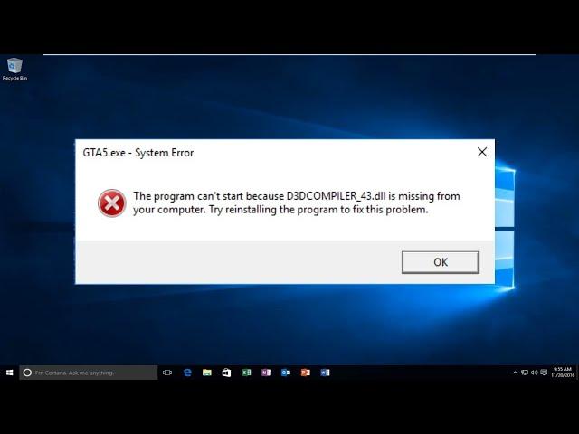 So beheben Sie den Fehler d3dcompiler 43.dll fehlt unter Windows 10